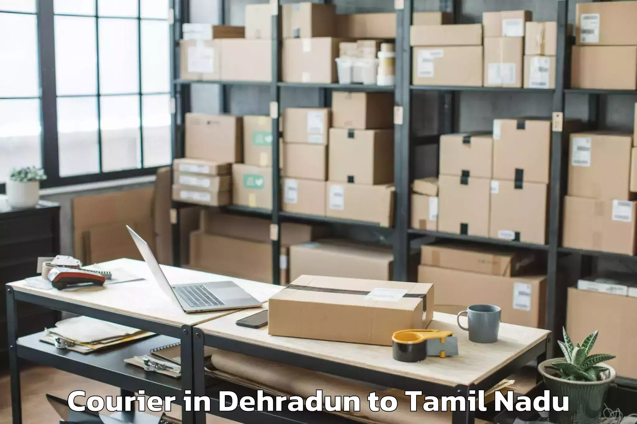 Trusted Dehradun to Gandarvakkottai Courier